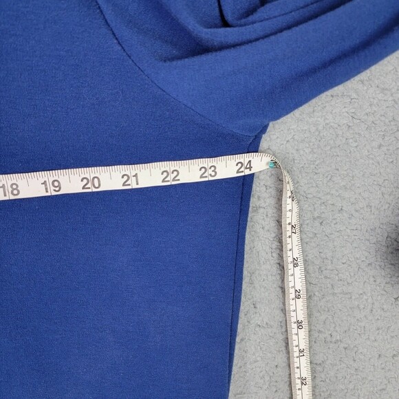 Blair Women's Jacket Sz L Blue Full Zip Pockets White Stripe Contrast - Picture 15 of 15